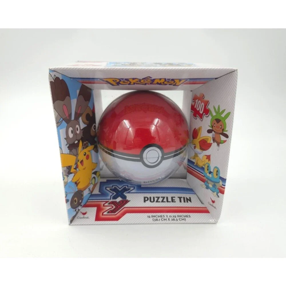 Pokémon XY Puzzle Tin With 100-Piece Puzzle & Poké Ball Design NEW